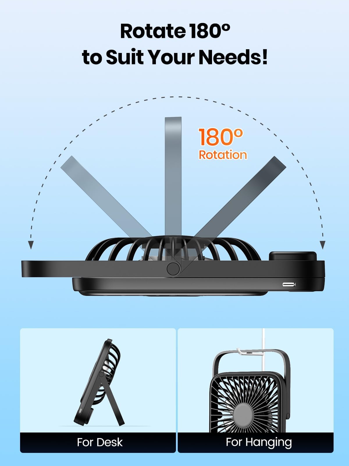 Warmco compact desk cooling fan delivers strong airflow in a small frame for desks.