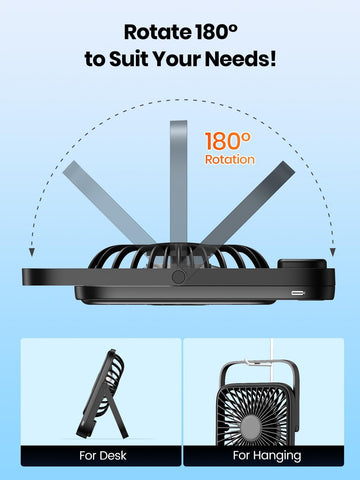 Warmco compact desk cooling fan delivers strong airflow in a small frame for desks.