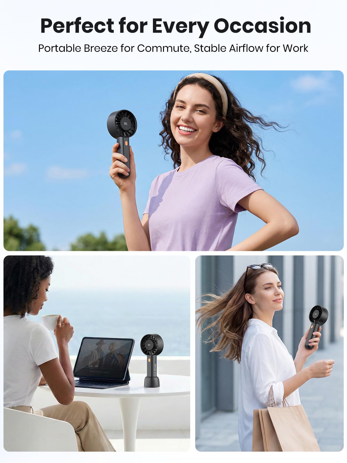 Warmco HC2 travel-friendly personal fan ideal for on-the-go cooling.