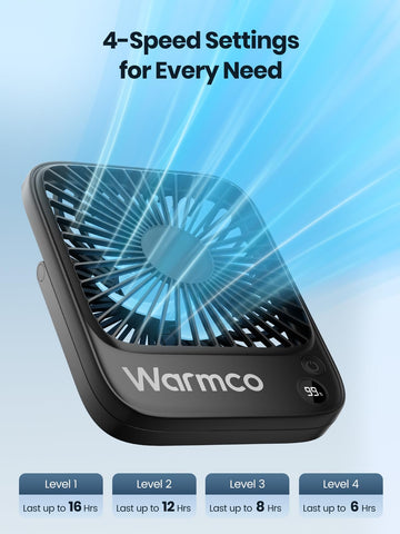 Warmco smart digital display shows wind speed and battery at a glance.