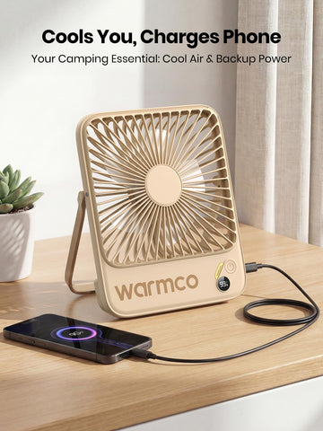 Warmco USB-C port offers charging and power-sharing options.