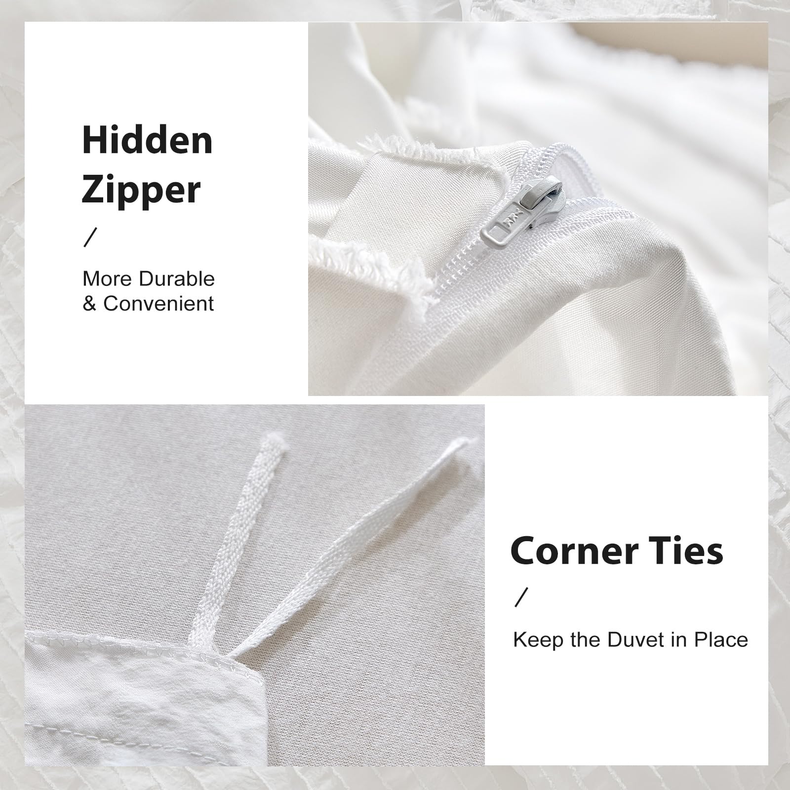WARMDERN envelope pillowcase provides flat, comfortable finish.