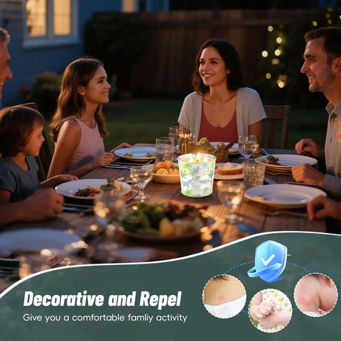 WarmEmbrace citronella candle in reusable jar offers decorative storage after use.