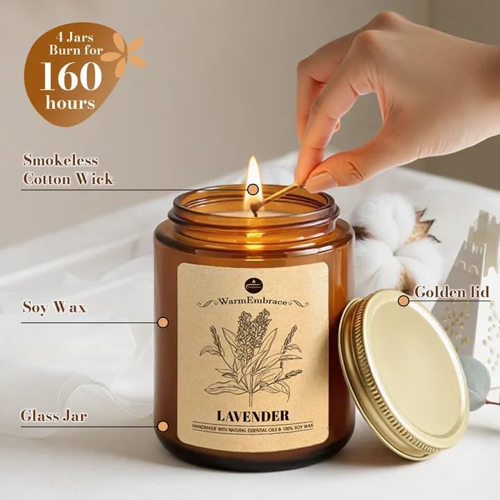 WarmEmbrace Jasmine candle with gentle glow for peaceful evenings