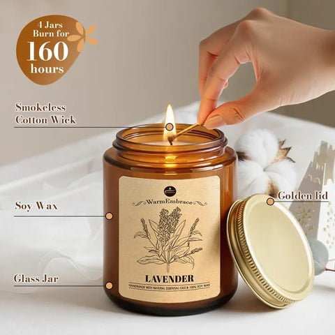 WarmEmbrace Jasmine candle with gentle glow for peaceful evenings