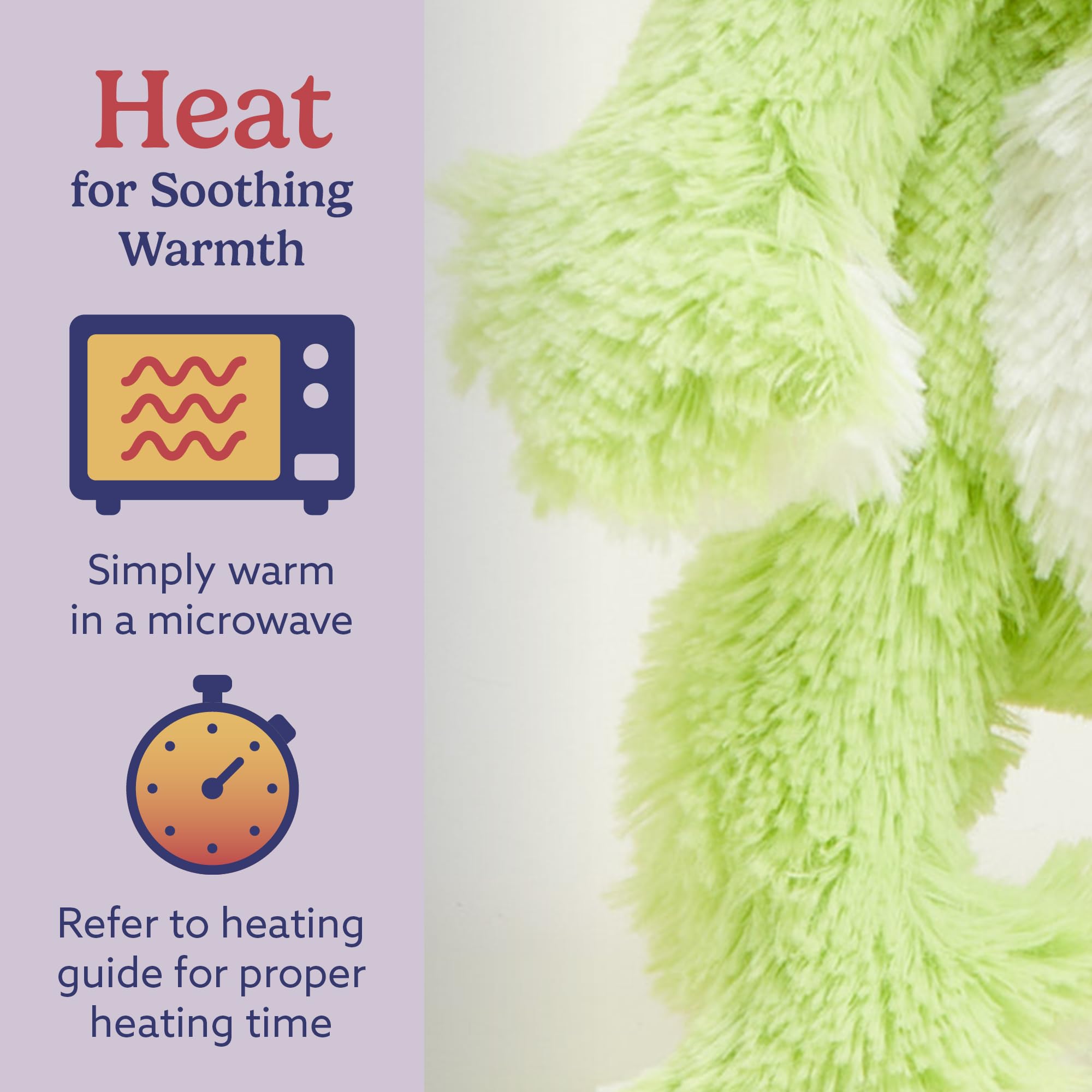Warmies Frog lavender aroma adds bedtime calm.