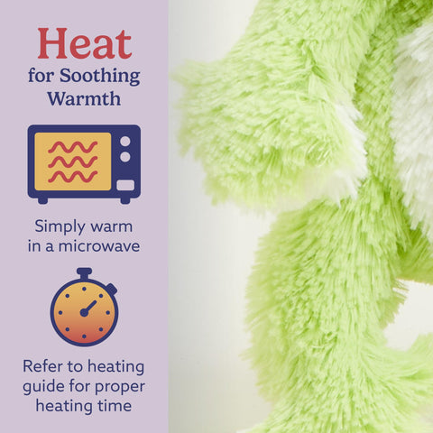 Warmies Frog lavender aroma adds bedtime calm.