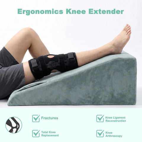 WarmInsula leg rest pillow with removable cover aids hygiene during recovery.