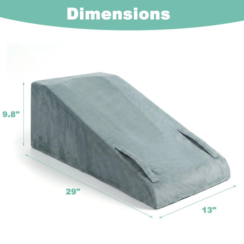 WarmInsula memory foam knee pillow contours to the knee for comfortable alignment.