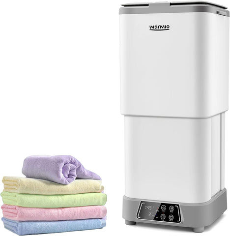 Warmio 30L towel warmer front view showing even heating for towels