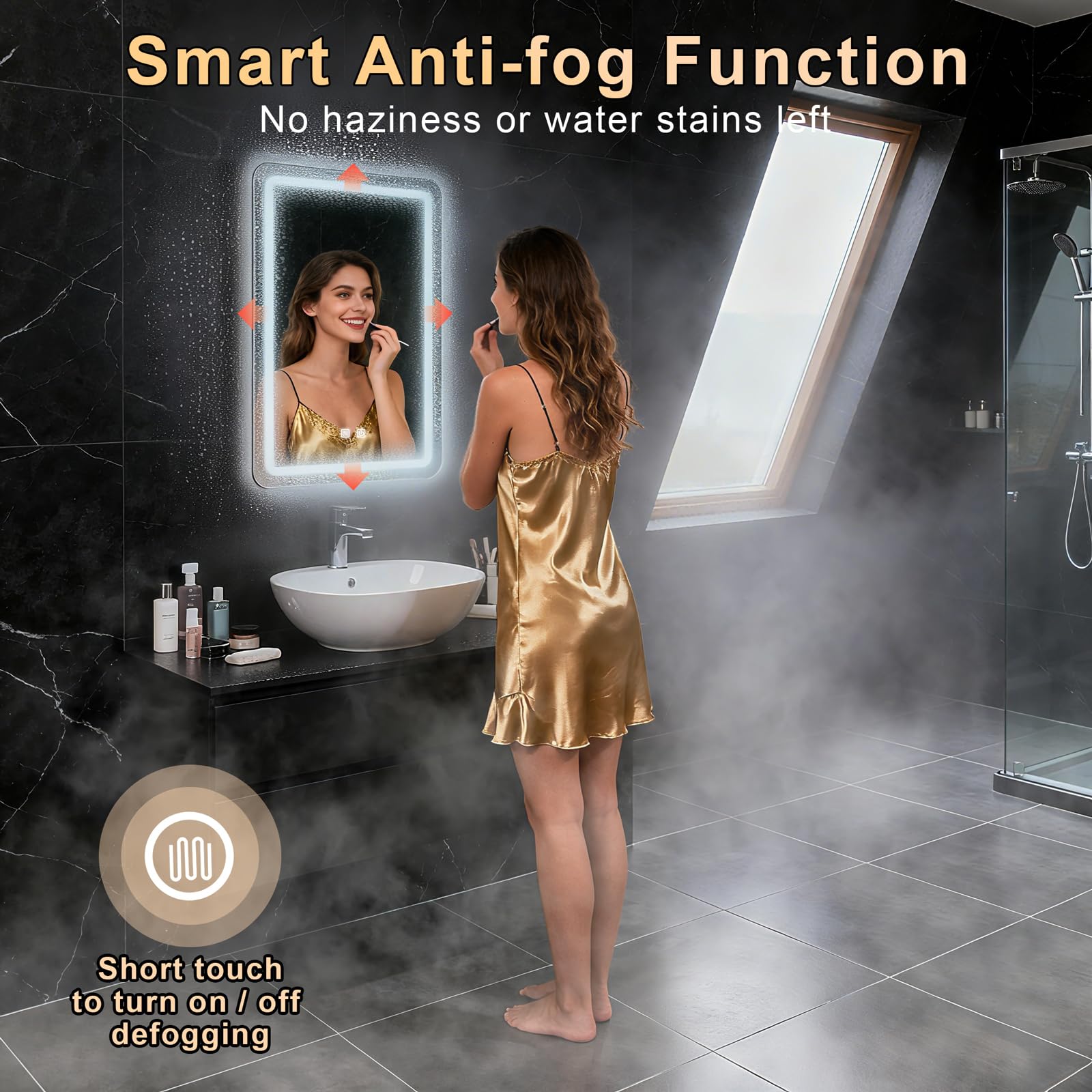 WARM&LOVE LED bathroom mirror high CRI over 90 for true reflections.