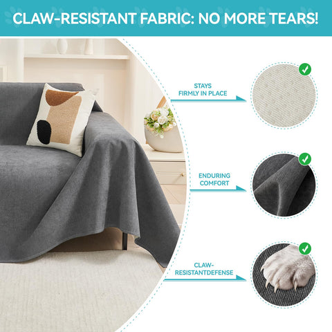 Warmstar couch protector with anti-slip silicone dots stabilizing during pets' fun