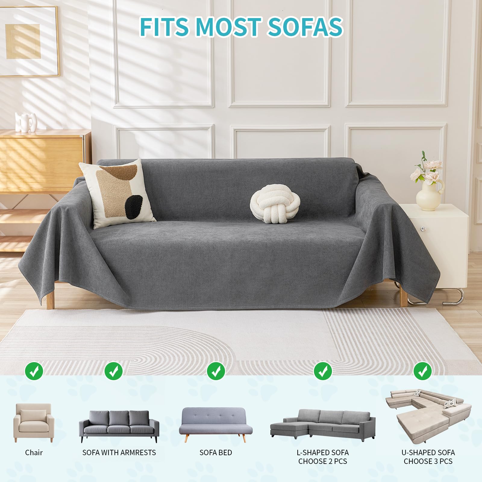 Warmstar couch protector is machine washable for quick refreshes between pet routines