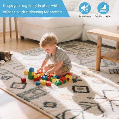 Warmstar rug pad with textured TPR underside provides firm grip