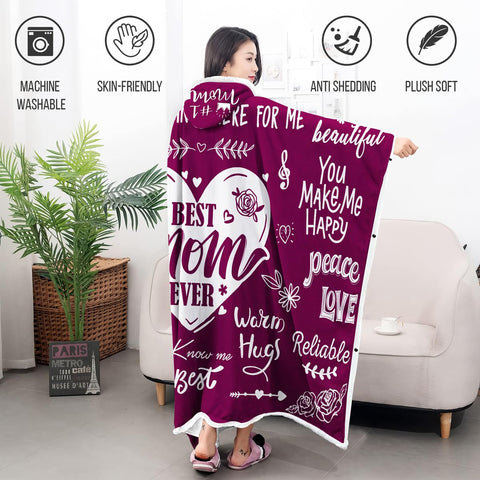 Warmstorey hoodie blanket on the couch creates a comforting, hands-free snuggle.