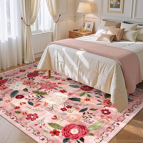 WARMYS rug with non-slip backing stays secure on high-traffic floors.