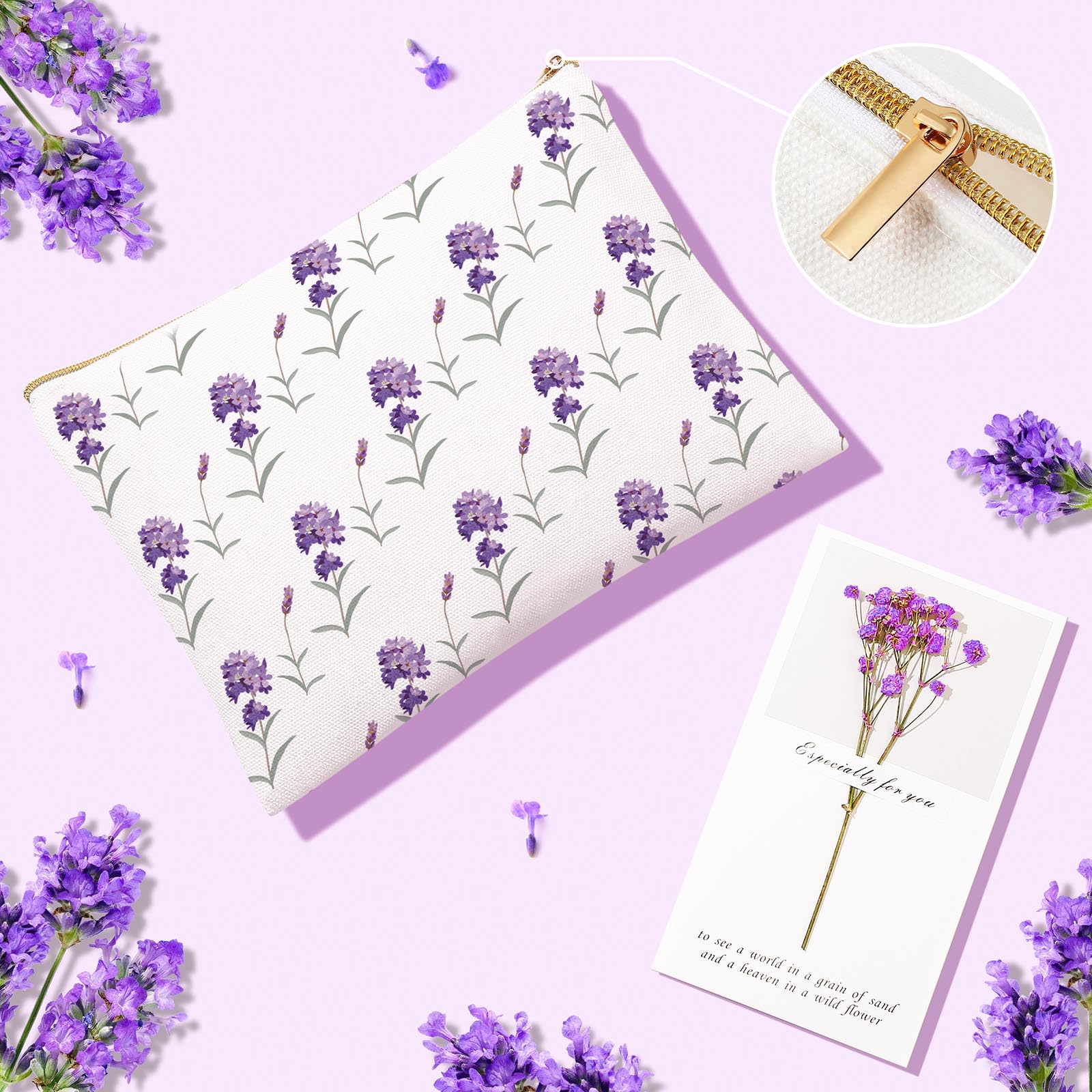 Wasocol dried flower gift card complements the keepsake box.