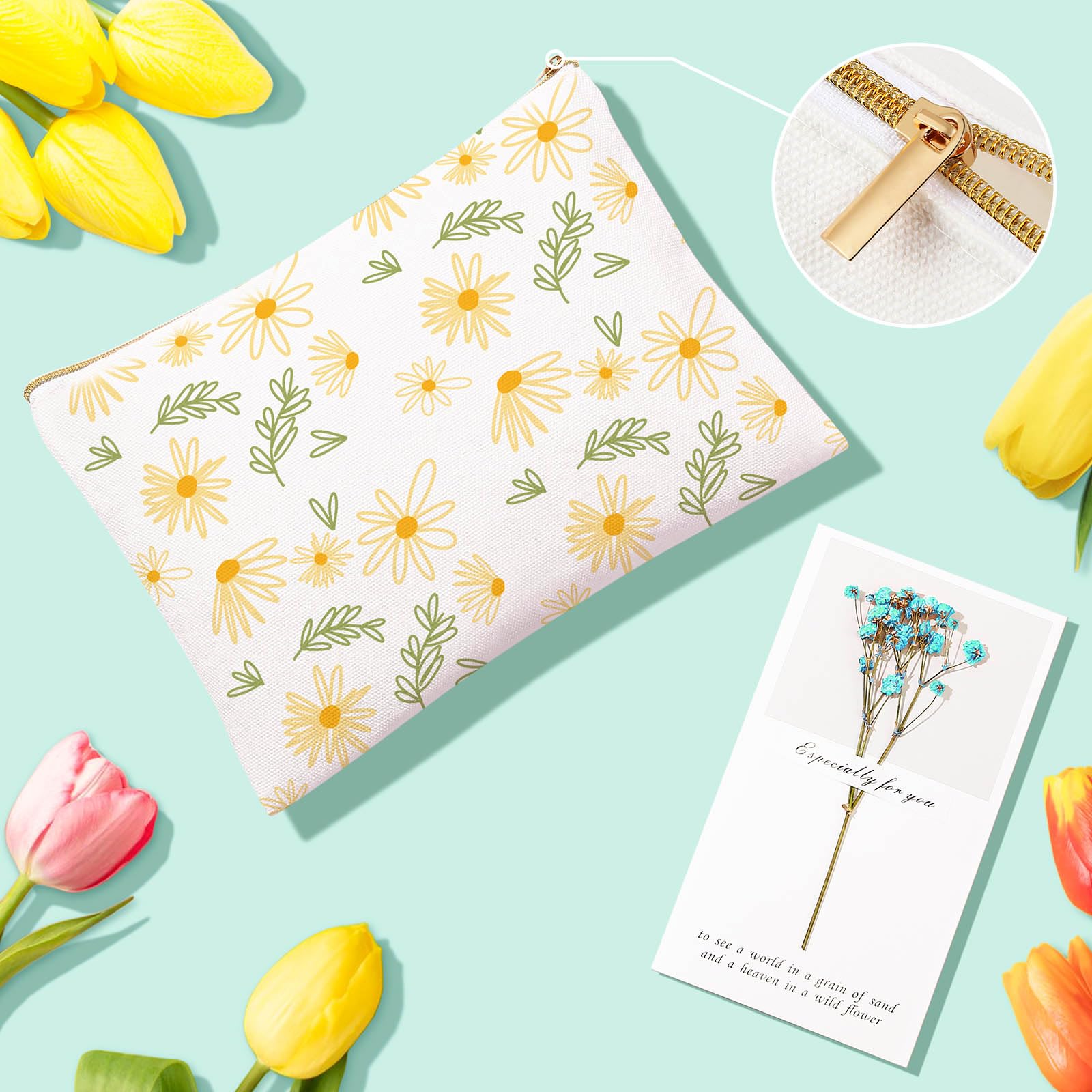 Wasocol cosmetic bag offers chic storage for self-care essentials.