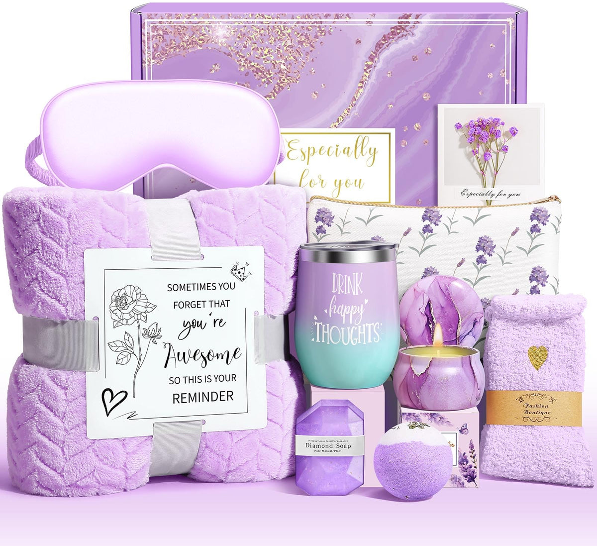 Wasocol Mothers Day gift box with a cozy blanket for at-home pampering.