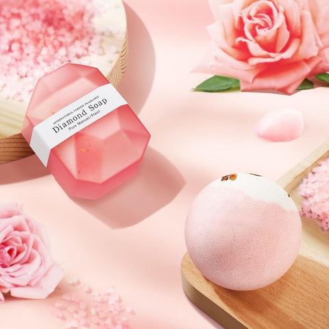 Wasocol rose diamond soap offers a gentle cleansing experience