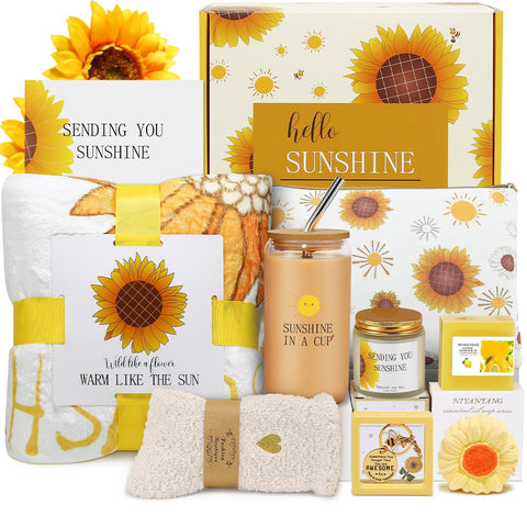 Wasocol sunflower gift basket with bright presentation, ideal for Mother's Day gifting