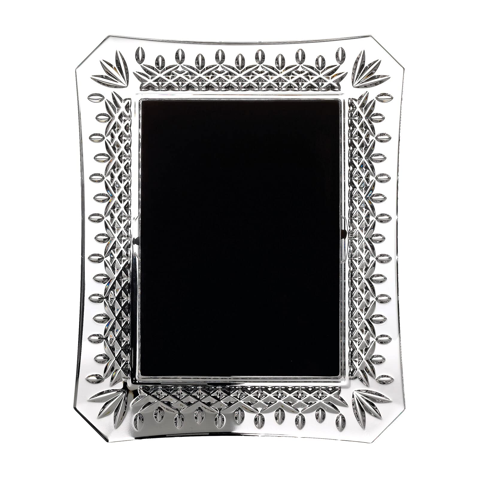Waterford Lismore 5x7 frame showcasing a photo with crystal sparkle.