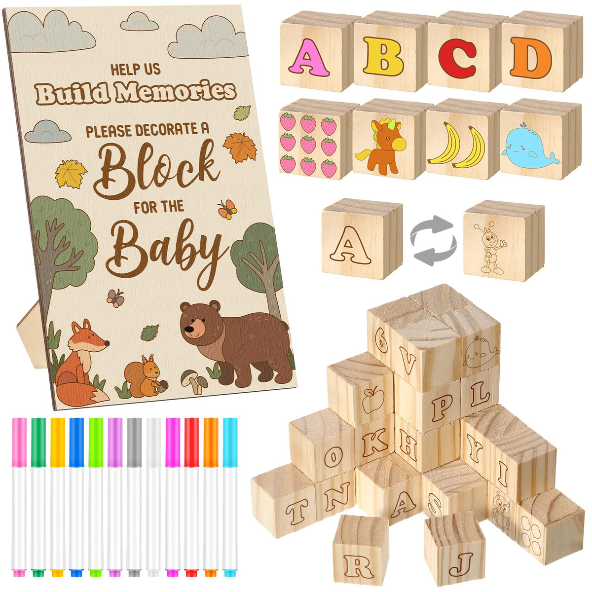 Watersay block game frame sign ready for interactive play.