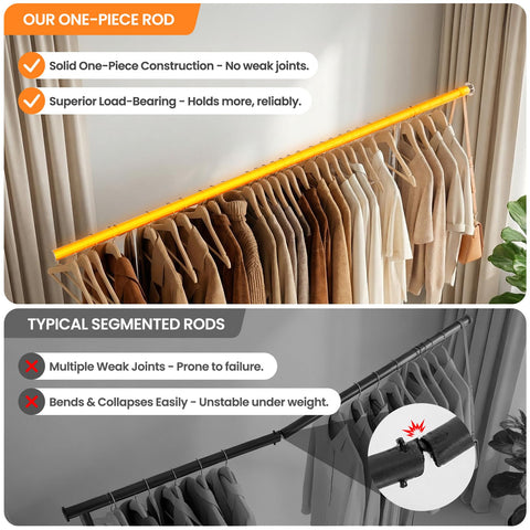 WATIOWL heavy-duty rack shows reinforced metal frame for high-load capacity.
