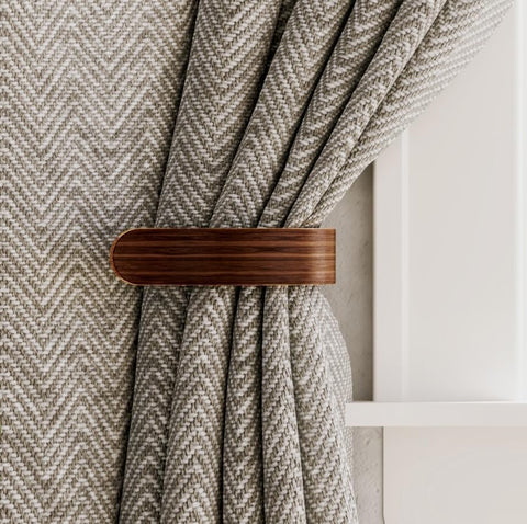 Waveply walnut veneer closeup reveals durable clear lacquer finish