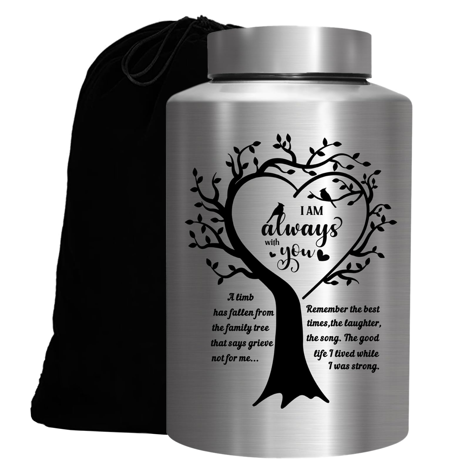 WAVITA cremation urn Tree of Life with cardinals on the front for respectful display