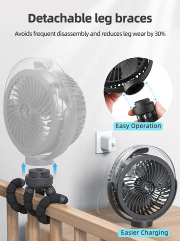 Wavmill Misting Stroller Fan water tank close-up for extended misting capability.
