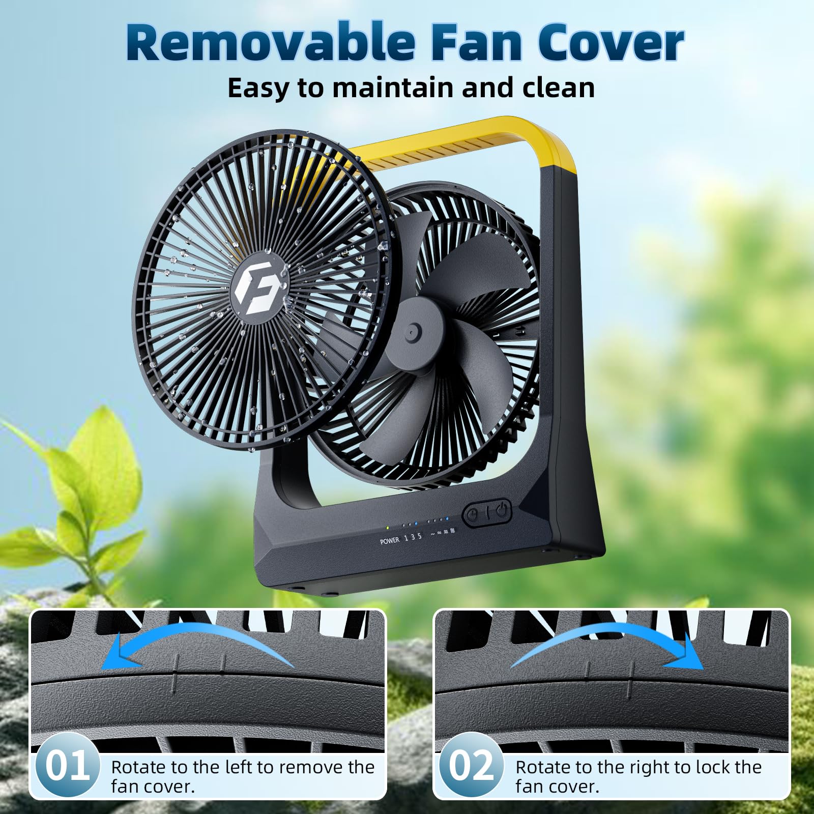 Wavmill for outdoor camping use delivers portable cooling.