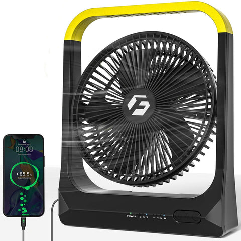 Wavmill portable fan front view, compact desk-friendly cooling.