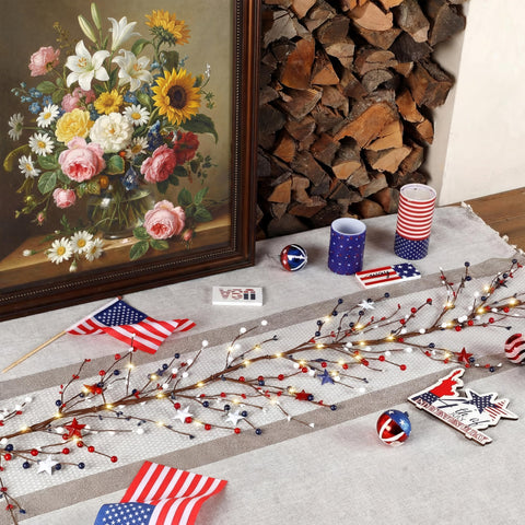 Wavwavw battery-operated garland offers cordless, easy setup.