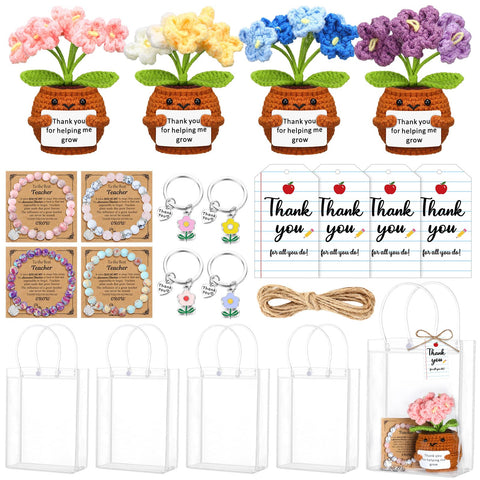 Wavwavw Forget-me-nots crochet ornament for a lasting classroom keepsake.