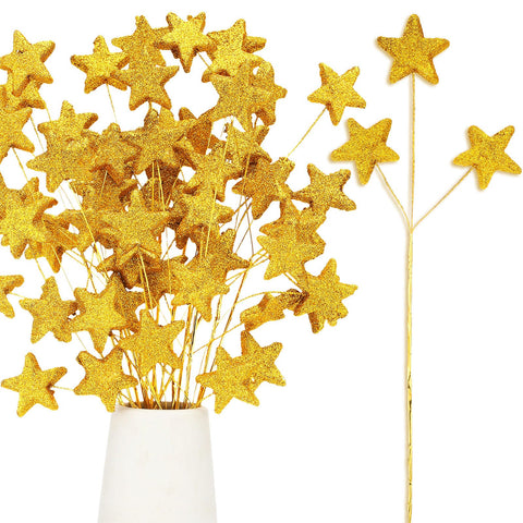 Wavwavw glitter star picks with foam stars add festive sparkle to centerpieces