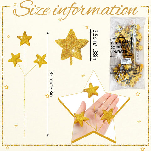 Wavwavw sparkly star stems with flexible wire for easy arrangement