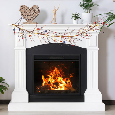 Wavwavw table centerpiece garland adds a festive focal point.
