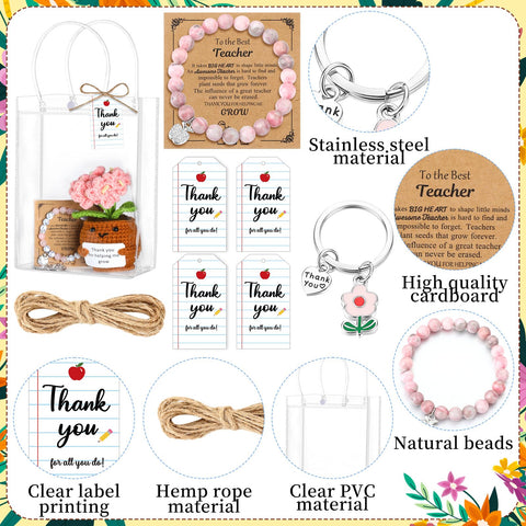 Wavwavw teacher appreciation bracelet with card, a desk-friendly gift.