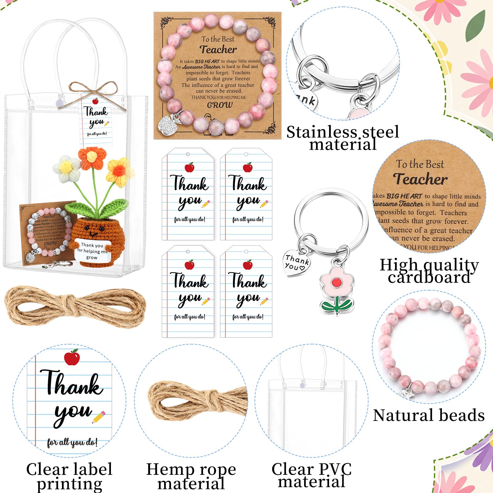 Wavwavw small flower keychains, durable daily-use accessories