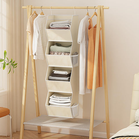 Wawocs compact vertical storage ideal for narrow closets.