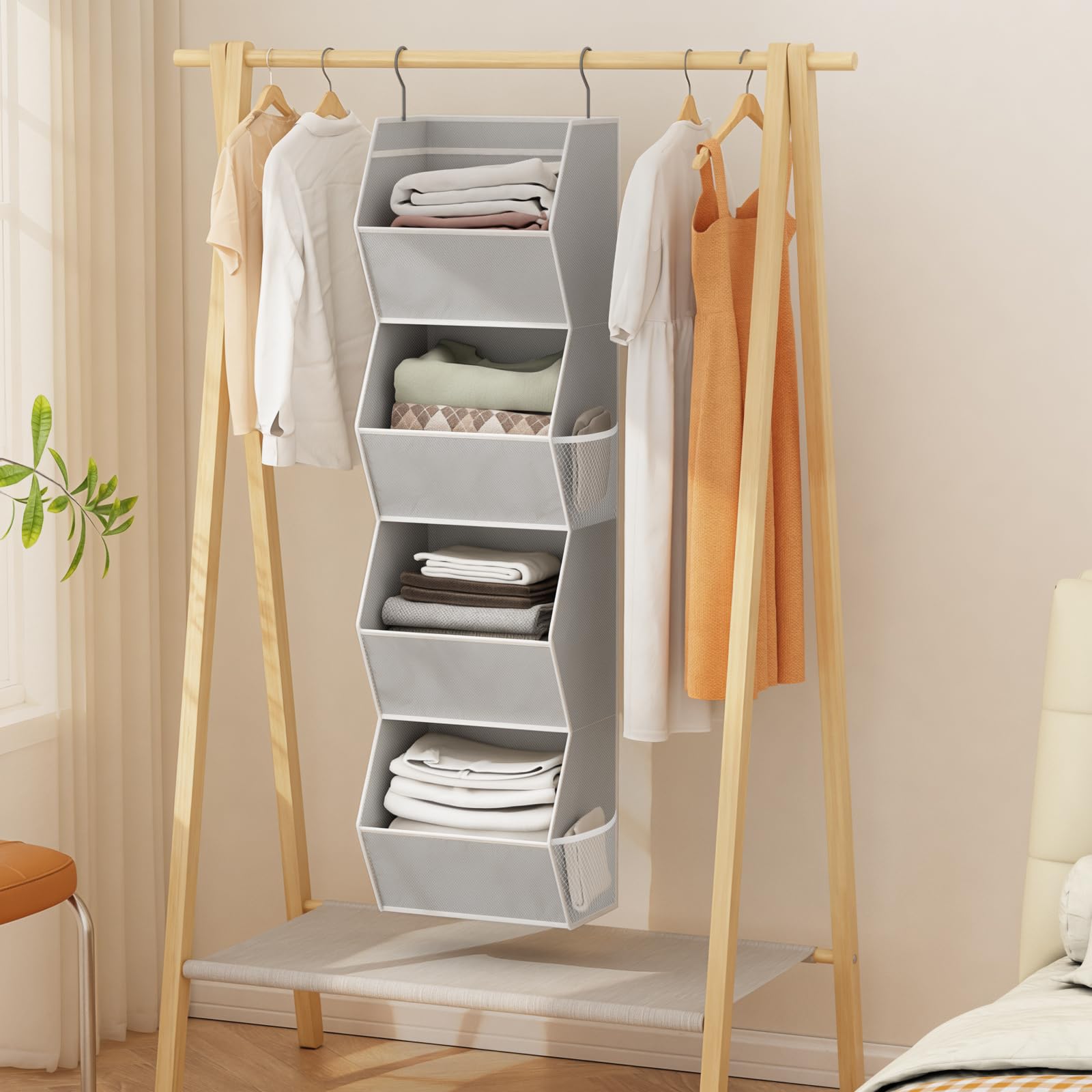 Wawocs hanging hooks offer quick, tool-free installation inside your wardrobe.