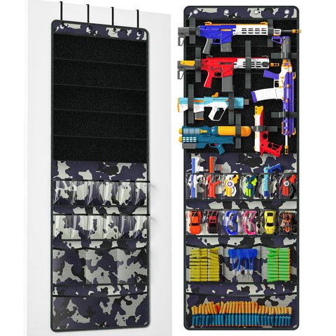 Wawocs over-the-door organizer with 12 pockets keeps toys visible and accessible.