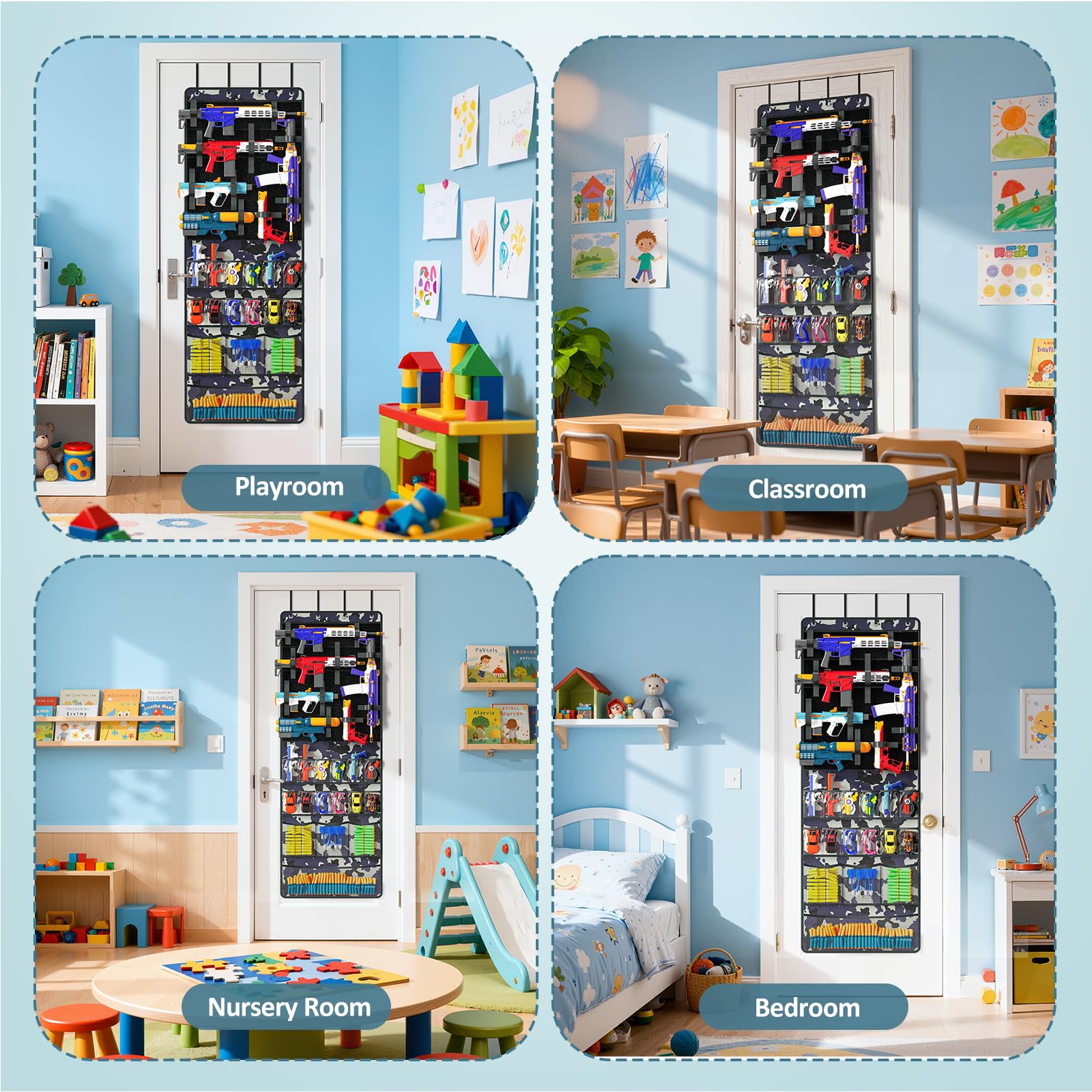 Wawocs space-saving design helps reduce clutter in play areas.