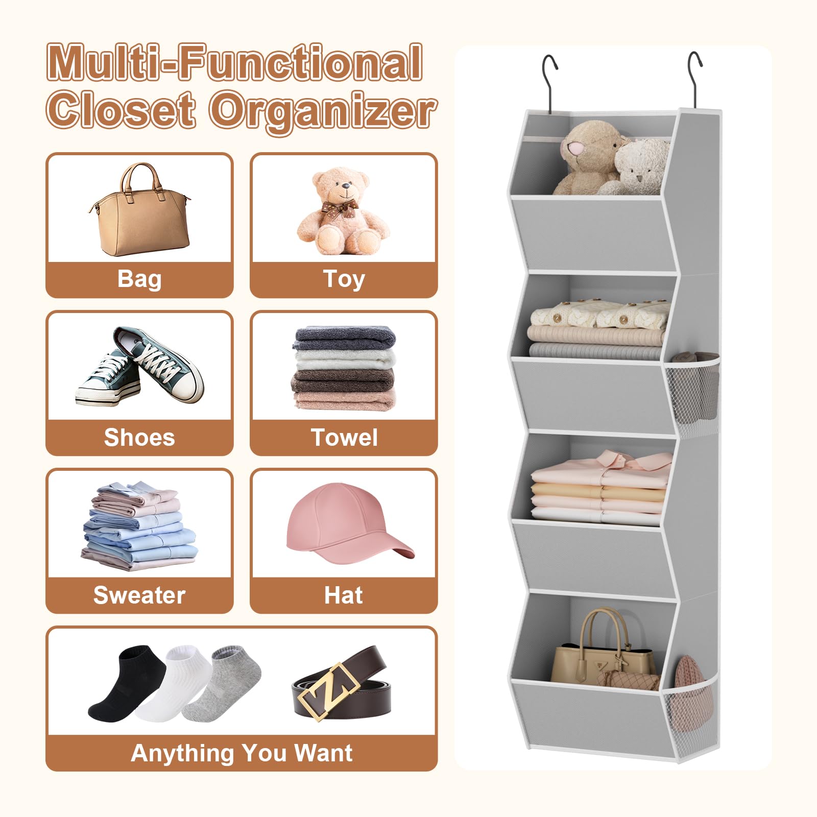 Wawocs sturdy non-woven fabric with MDF base prevents bending under load.