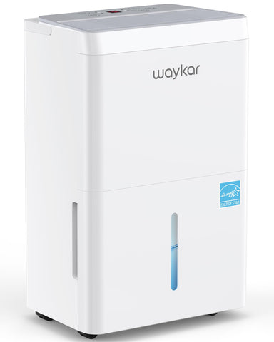 Waykar 5000 sq ft dehumidifier front view for basement moisture control