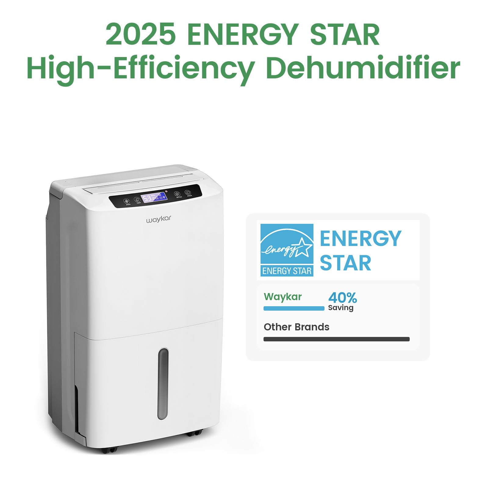 Waykar smart-humidity-control maintains your chosen humidity level for comfort.
