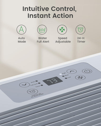 Waykar portable dehumidifier with wheels for easy room moves
