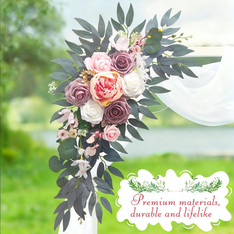WAYNHUI wedding arch flowers outdoor-friendly for garden or beach ceremonies.