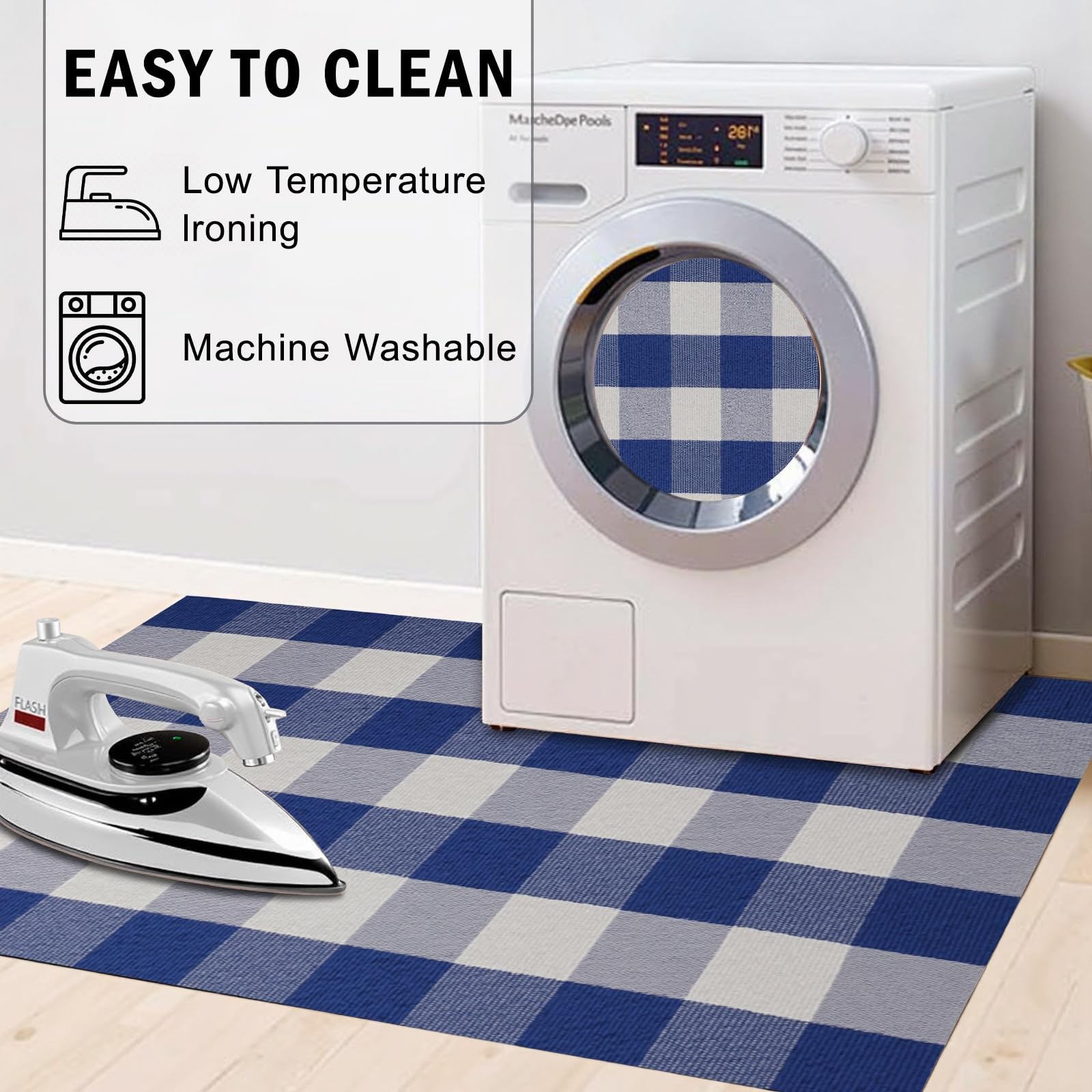 WAYYE durable outdoor rug withstands high-traffic areas at doors.